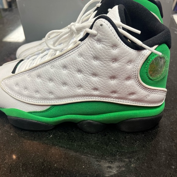 Sz 8.5 retro 13s green & white like new - Picture 4 of 8